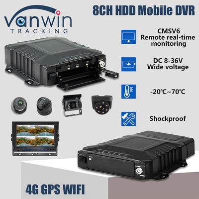 Heavy - Duty 8CH Mobile CCTV Recorder 1080P AHD & SD Card Backup cho taxi / xe buýt / xe tải