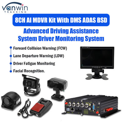8CH 1080p 4G AI DVR di động với ADAS DMS BSD Camera System GPS DVR di động cho xe tải