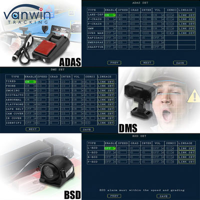 8CH 1080p 4G AI DVR di động với ADAS DMS BSD Camera System GPS DVR di động cho xe tải