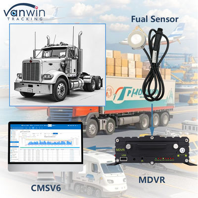 8CH DVR di động cho hệ thống theo dõi nhiên liệu xe hơi và quản lý đội xe GPS cho lái xe tải