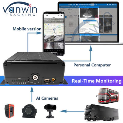 8CH AI DVR di động với ADAS DMS BSD 4G Và hộp đen xe GPS cho an ninh xe