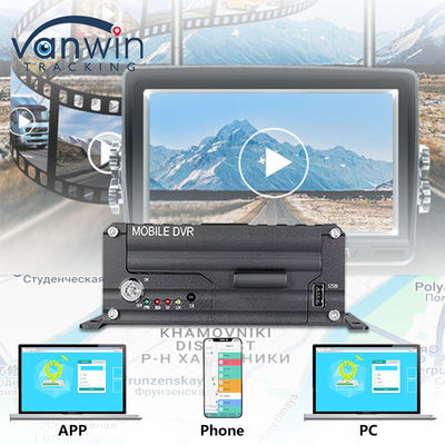 Thiết bị lưu trữ dữ liệu theo dõi và theo dõi thời gian thực 4CH 1080P HDD Mobile DVR 4G GPS