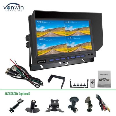 AHD/CVBS Multiple Video Mixed Input 4 Channel 7 Inch Split Display Car Monitor Cho xe