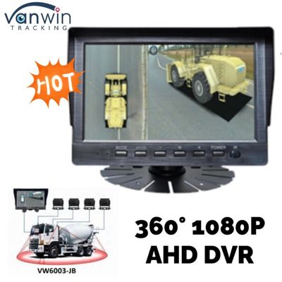 360 độ AHD DVR 7 / 9 / 10,1 inch Hệ thống ghi hình máy ảnh xe hơi cho xe tải xe buýt