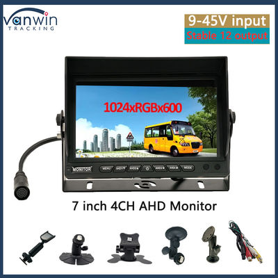 Chiếc xe theo dõi 7 inch VGA đầu ra CCTV màn hình giám sát an ninh tự động tương thích với nón mặt trời với U đứng