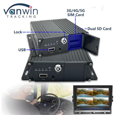 4G GPS MDVR 4 CH SD Card Video Recorder Card kép Chế độ chờ kép cho giám sát an toàn xe