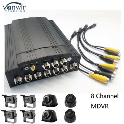 Full HD 1080P 8CH Mobile DVR SD Card 4G GPS H.265 CMSV6 Hệ thống bảo mật DVR xe buýt