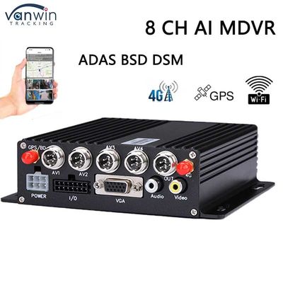 8CH SD DVR 4G GPS ADAS DMS AI MDVR 1080P H.265 Mobile DVR Dashcam Recorder GPS Di động