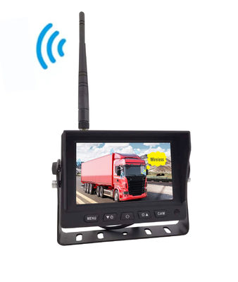 DVR kỹ thuật số HD không dây 5 inch với màn hình Quad-Split cho Truck Reverse Safety Monitoring