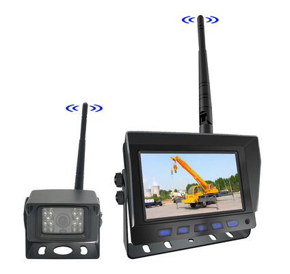 DVR kỹ thuật số HD không dây 5 inch với màn hình Quad-Split cho Truck Reverse Safety Monitoring