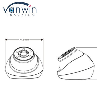 2MP 3MP IPC AHD IP69K Không thấm nước Nhìn rộng Anal Xe Dome camera cho xe buýt xe tải