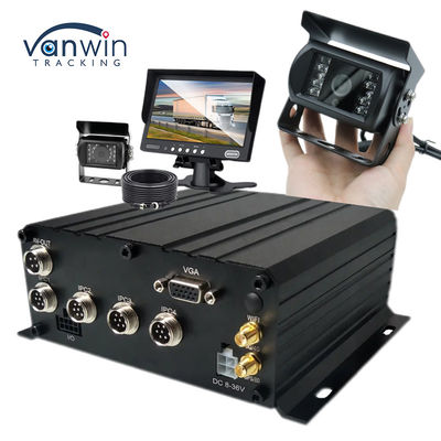 Hệ thống giám sát di động 4CH AHD 1080P trên xe với bộ nhớ HDD và màn hình giám sát HD
