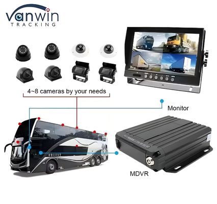 1080P Dual SD Card 4 Channel Mobile Dvr Với 4G GPS Wifi Camera CCTV xe