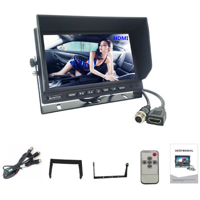 7 inch độ phân giải cao 1024x600 độ phân giải màn hình TV xe hơi với đầu nối HDMI cho MDVR