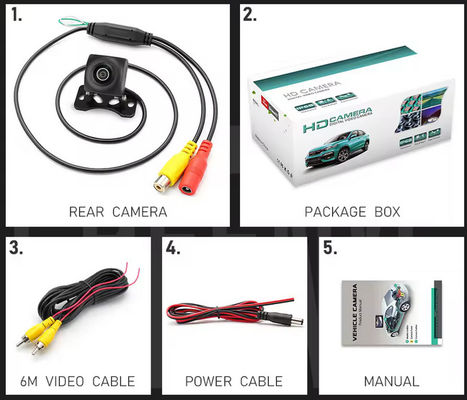 1080P AHD 170 ° Xe nhìn phía sau Camera xe ngược Đen Fisheye Lens Kiểm soát nước nhìn ban đêm phổ quát