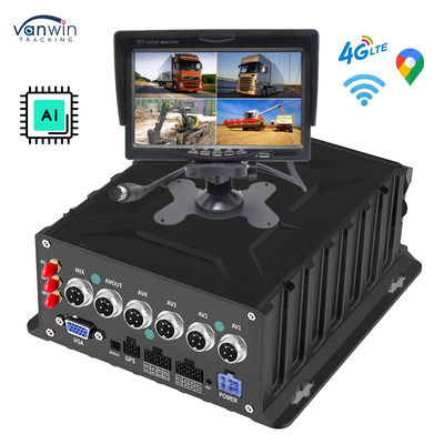 Hệ thống DVR di động AI 4 kênh 1080P có GPS Tracker & Camera lùi xe
