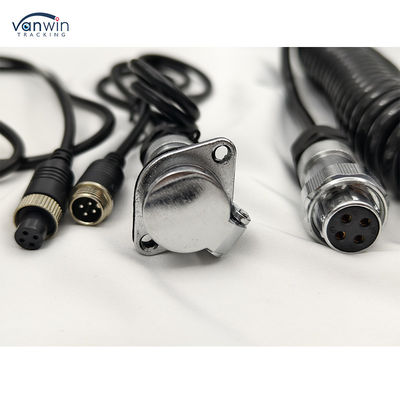 4 pin nữ để cắm tùy chỉnh dây xuân ống dẫn chống nước trailer cáp camera cho xe tải nâng