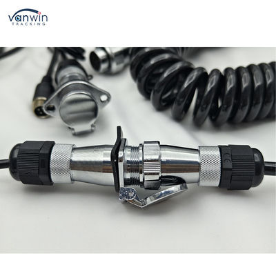 4 pin nữ để cắm tùy chỉnh dây xuân ống dẫn chống nước trailer cáp camera cho xe tải nâng