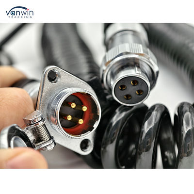 4 pin nữ để cắm tùy chỉnh dây xuân ống dẫn chống nước trailer cáp camera cho xe tải nâng