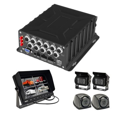 DVR di động 8 kênh chạy bằng AI với GPS và Quản lý hành vi lái xe để giám sát xe