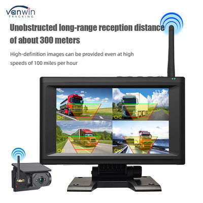 7 Inch Wireless IPS Screen Car Monitor Kit Với 4 Camera Mặt Trời Dễ cài đặt Night View BSD Hệ thống An ninh Xe Trở lại Trợ giúp