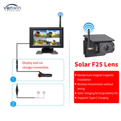 7 Inch Wireless IPS Screen Car Monitor Kit Với 4 Camera Mặt Trời Dễ cài đặt Night View BSD Hệ thống An ninh Xe Trở lại Trợ giúp