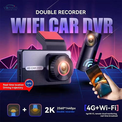 Camera hành trình 2K 4G Ống kính kép Camera hành trình Tầm nhìn ban đêm Hộp đen DVR cho xe hơi