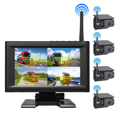 Màn hình hiển thị chống nước 7 inch Hệ thống camera giám sát sạc tự động không dây 1/2/4CH