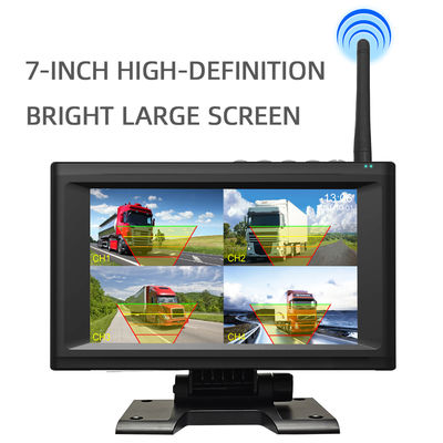 Màn hình hiển thị chống nước 7 inch Hệ thống camera giám sát sạc tự động không dây 1/2/4CH