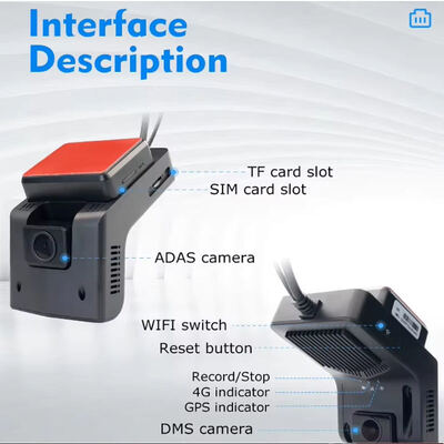 1080P Dash cam ADAS DMS 4G GPS WIFI AI Dual Lens Xe ô tô Black Box Loop ghi âm cho thị giác ban đêm cho xe buýt taxi