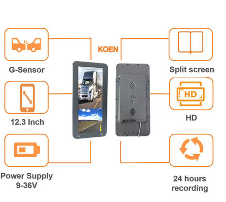 Kính nhìn phía sau xe hơi HD thông minh thế hệ đầu tiên với chức năng màn hình phân chia chống nước