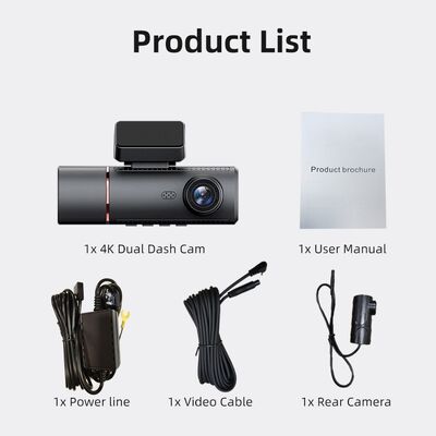 4K Dashcam lái xe hỗ trợ nâng cao GPS ADAS DMS Với hỗ trợ WIFI Để giám sát đỗ xe