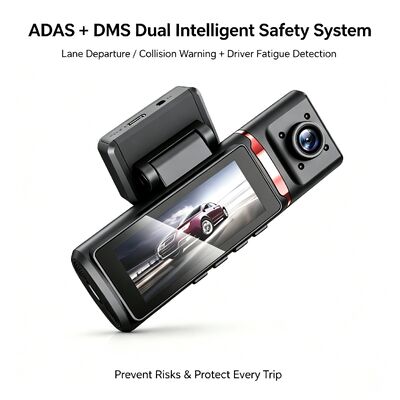 4K Dashcam lái xe hỗ trợ nâng cao GPS ADAS DMS Với hỗ trợ WIFI Để giám sát đỗ xe