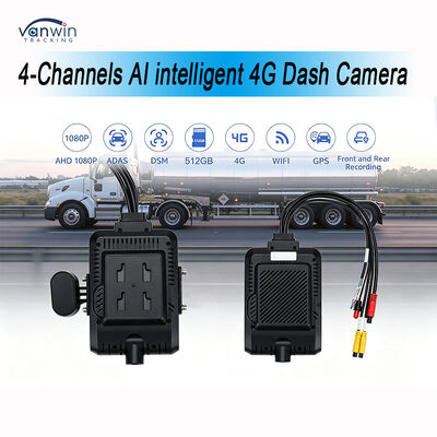 4 kênh AI thông minh 4G Điện thoại Di động Digital Video Recorder Dash Camera Hệ thống GPS theo dõi Night Vision Mây giám sát từ xa