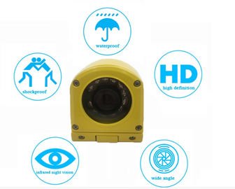 Camera giám sát camera chống nước màu vàng kim loại màu vàng CCD 700TVL Side View cho xe buýt / xe tải