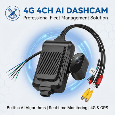 Truck hạng nặng 4G Dash Recorder với ADAS BSD - GPS Telematics Fleet Camera với nút SOS Panic