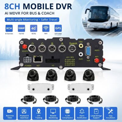 AI DVR di động với máy ảnh đếm hành khách cho hệ thống giám sát đội xe buýt