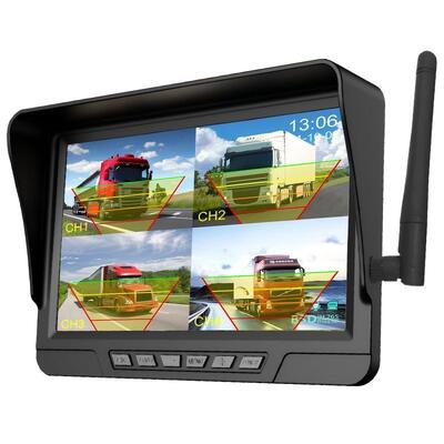 Bộ Camera Máy Kéo Cắm và Chạy Không Dây 2 Kênh – Màn Hình 7" IP68 với Tầm Nhìn Ban Đêm, BSD và Thiết Kế Chống Rung
