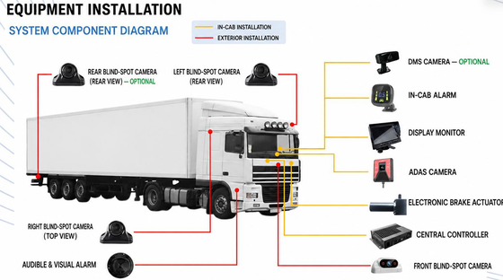 Hệ thống AEBS với radar sóng milimet 77GHz ADAS + DMS và kết nối 4G/5G cho Telematics Hạm đội