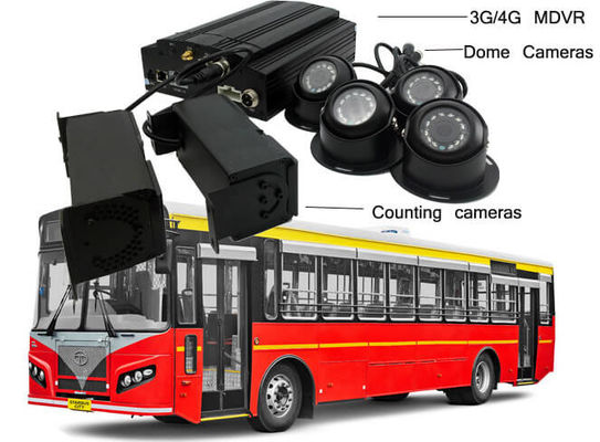 Camera ống nhòm 720P 4 CCTV Camera VPC Mobile DVR cho 23 xe buýt hành khách