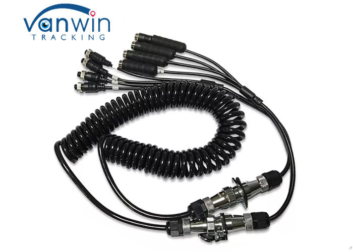 Cách điện PVC PU 7 chân Cáp điện Cáp hàng không Đầu nối cấp phích cắm Cáp lò xo