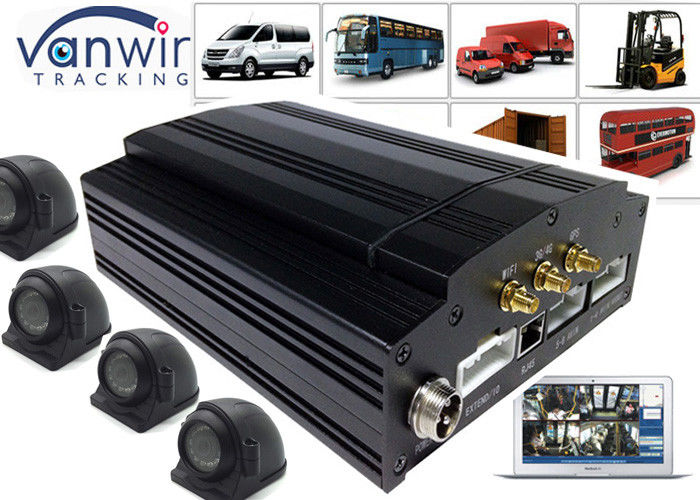 Điện thoại di động DVR 8ch chống sốc với ổ cứng 2,5 inch, cảm biến G GPS 3G