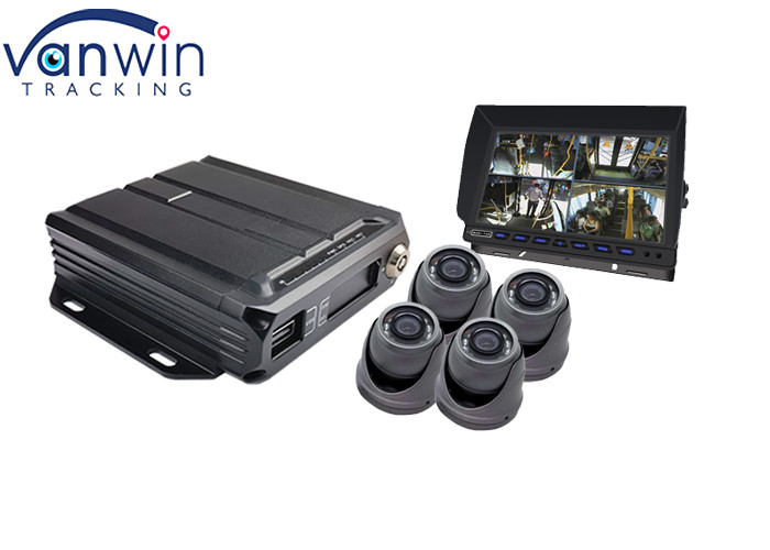 1080P AHD 4ch 3g 4g GPS SD Card DVR di động cho xe taxi Cab Mini Bus