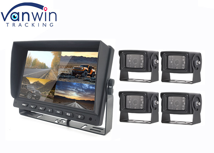 7 inch 9 inch 10 inch AHD TFT Car Monitor Được xây dựng trong hệ thống DVR cho 4 camera