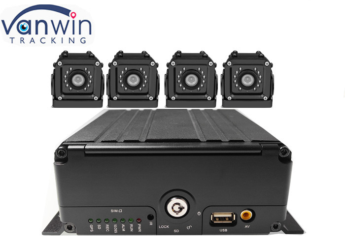 4ch 4G GPS WIFI H.265 HDD máy ghi âm ô tô di động
