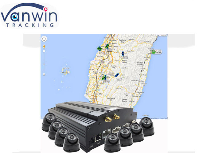 8 kênh DVR di động với 3G 4G GPS và 2TB HDD Hỗ trợ giám sát CCTV xe