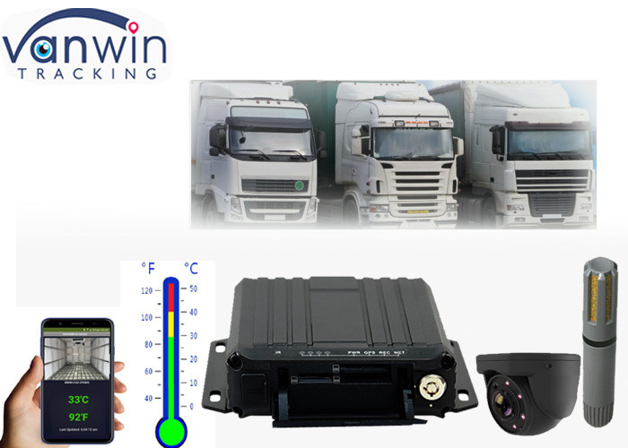 4G Online Video SD card dvr di động GPS Tracking Solution Giám sát nhiệt độ cho xe tải lạnh