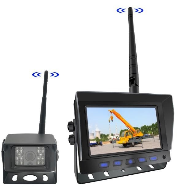 AHD Digital Wireless Car Reversing Backup Camera Kit Chiếc xe nâng xe tải Van Hệ thống giám sát xe TFT không dây