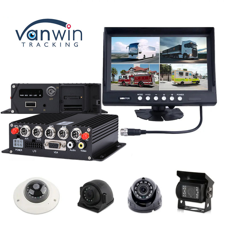 AI MDVR 4CH 1080P H.265 HHD Mobile DVR Dashcam Recorder GPS Di động