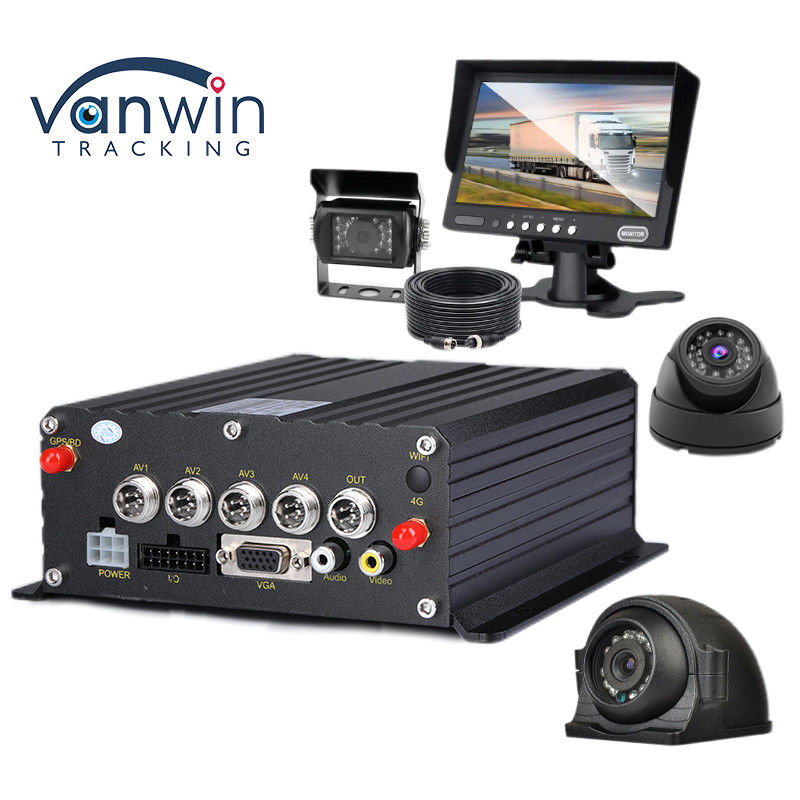 4CH 1080P H.265 Thẻ SD DVR di động GPS Tracker cho thiết bị ghi âm xe hơi